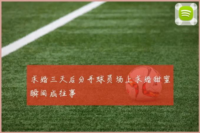 求婚三天后分手球员场上求婚甜蜜瞬间成往事